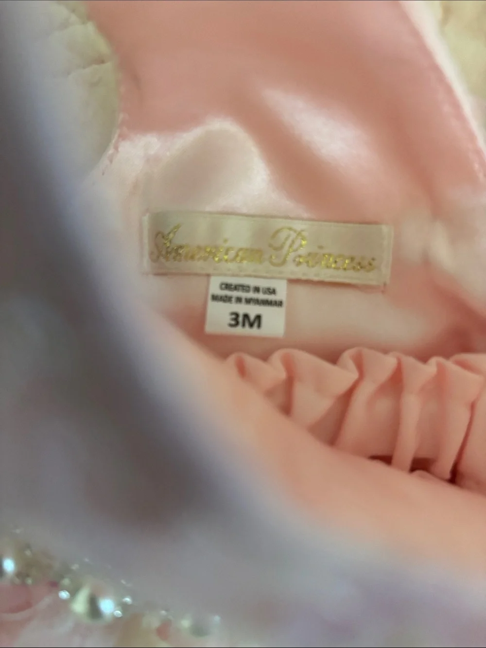 American Princess New 2piece pink Baby Girl Dress,3months